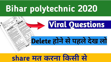 polytechnic important question 2020। physics important question for polytechnic entrance exam 2020