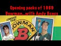 Andy benes opens old baseball cards 1989 bowman major league baseball mark mcgwire find