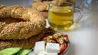 Crispy Simit Recipe/Turkish sesame Bagel Bread/نان ترکی سیمیت