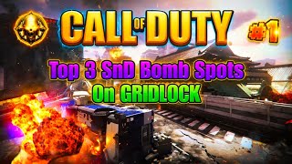 COD BO7 - Top 3 SnD Bomb Spots On GRIDLOCK