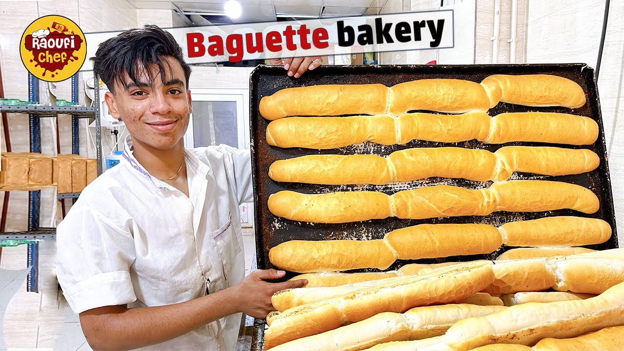 All steps of baking baguette bread - YouTube