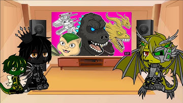 The Kaiju react to Godzilla Vs. King Ghidorah The Musical Animated Song || Gacha club ||