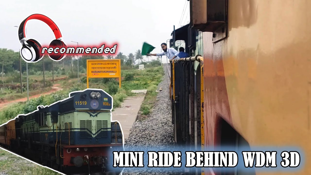 Mini ride behind the mighty WDM 3D locomotive | KJM 11519 | 07315  Salem Express