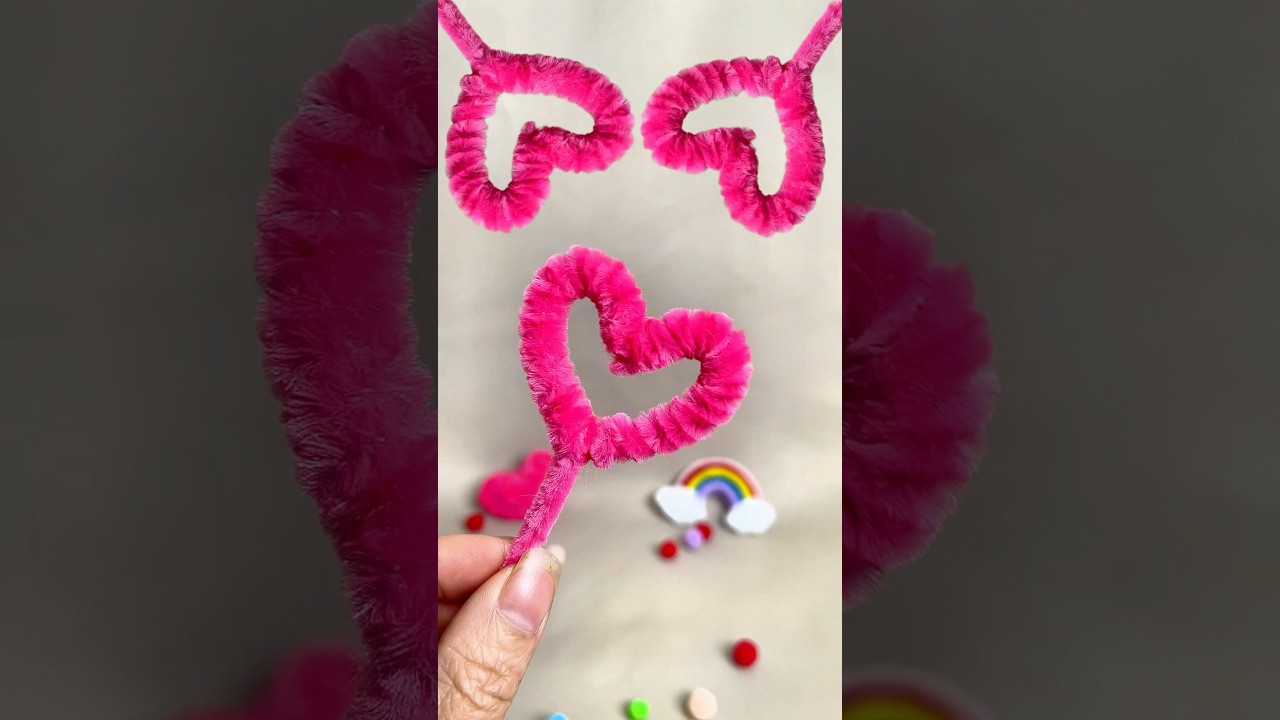 Create a beautiful Heart with Pipe Cleaner in 30s 