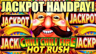★JACKPOT HANDPAY!★ RARE “JACKPOT" SYMBOL! CHILI CHILI FIRE HOT RUSH Slot Machine (KONAMI GAMING) screenshot 5