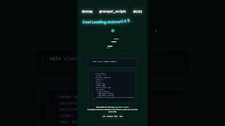 Animated loader in CSS #coding #webdev