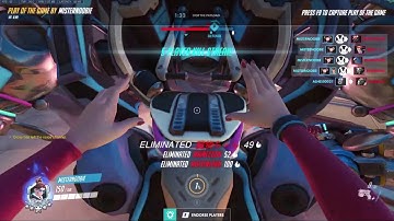 Overwatch - D.Va Quadruple kill | Mech Self Destruct