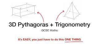 Use this ONE TRICK to make 3D Pythagoras and Trigonometry Questions EASY | GCSE Maths | Grade 9