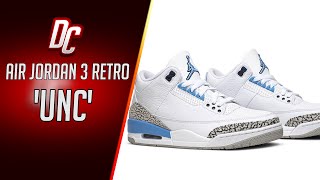 【DC SNEAKER】AIR JORDAN 3 RETRO 'UNC' UNBOXING