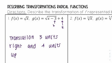 Describing Transformations of Radical Functions