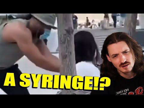 This "Prankster" Injects People With A Needle
