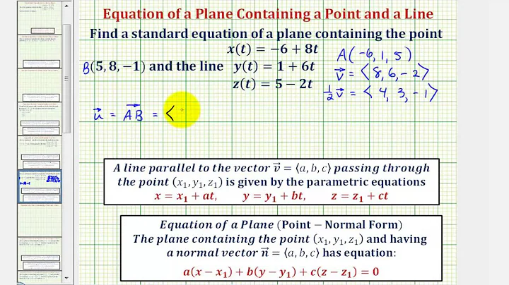 Ex: Find the Equation of the Plane Containing a Given Line and a Point Using Vectors - DayDayNews