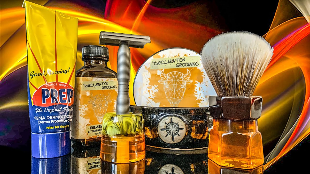 💈Бритье. А КАК БРЕЕТ НОВАЯ БРИТВА Yaqi Ghost Titanium Razor? Declaration Grooming, Yaqi Brush, Prep🪒