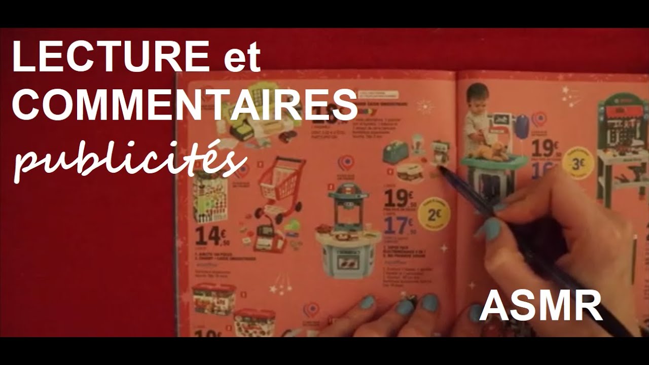 ASMR français - Lecture et commentaires publicités (Noël)