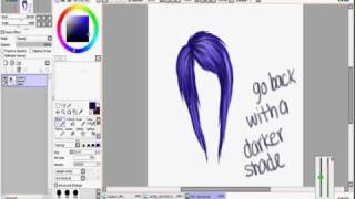 How I Draw Anime Hair In SAI How I Draw Anime Hair In SAI