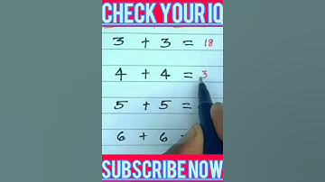 CHECK YOUR IQ ! MATH SHORT PUZZLE ! PUZZLE WALE QUIZ ! #shorts