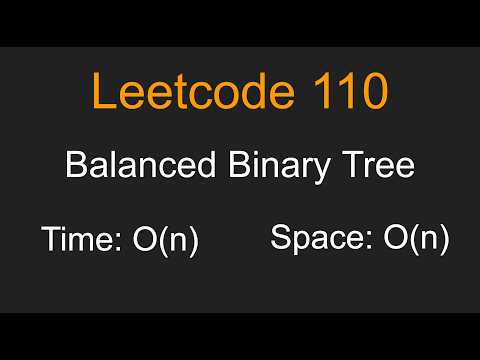 Balanced Binary Tree - Leetcode 110 - Python