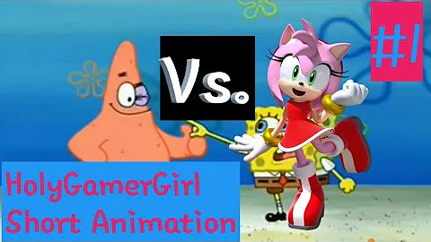 Amy Rose Beats Up Patrick Star