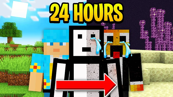 Playing Minecraft for 24 HOURS Straight! [FULL MINECRAFT MOVIE]