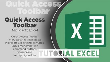 Quick Access Toolbar Microsoft Excel - Pengenalan Excel