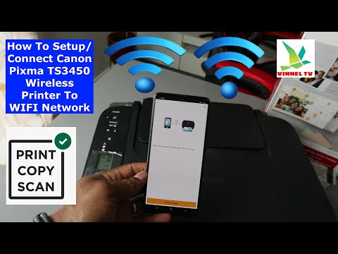 How To Setup/Connect Canon Pixma TS3450 Wireless Printer To WIFI Network 