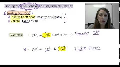 1: Introduction and Finding End Behavior of Polynomial Functions
