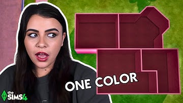Building in the sims 4 BUT i can only use ONE COLOR