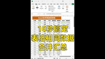 相同姓名的数据，你知道怎么快速求和吗？ #Excel #excel技巧#合并单元格 #文员 #文员零基础入