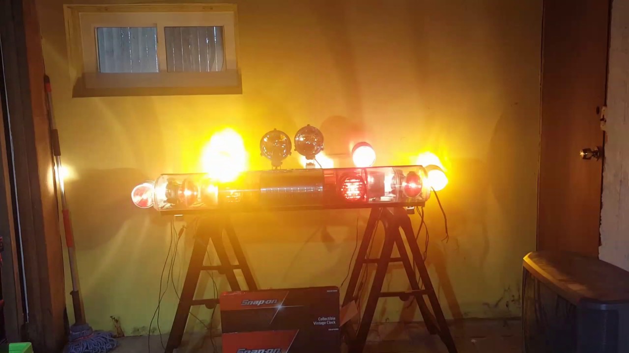 Nypd highway patrol lightbar setup mid 1980's - YouTube