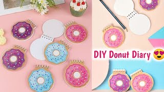 How to make Donut Diary at Home |DIY Kawaii Pocket Diary #craftersworld #journal #diycraft #kawaii