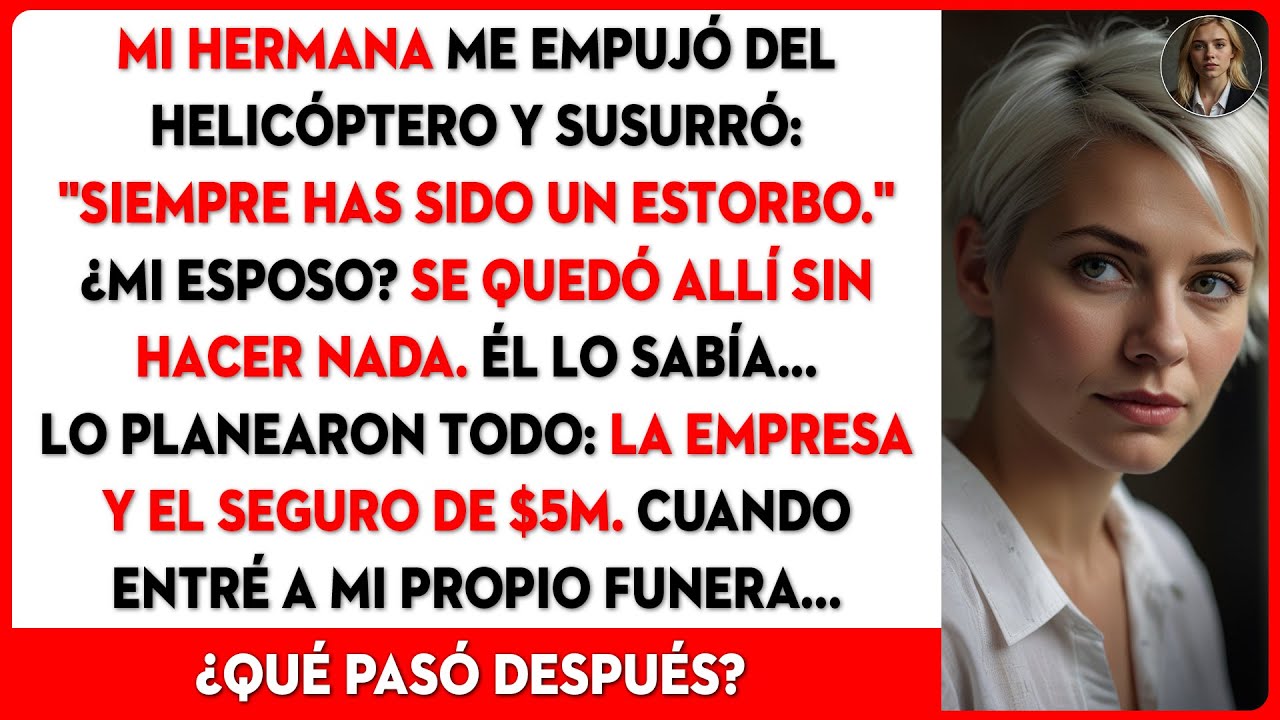 Mi hermana me empujó de un helicóptero. Lo planeó con su esposo por $5M. Sobreviví...
