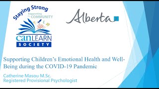 Supporting Children’s Emotional Health & Well-Being - Webinar with Catherine Masou
