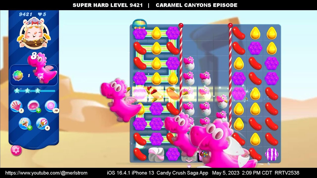 Candy Crush Saga SUPER HARD ⫸ LEVEL 9421⫷ CARAMEL CANYONS EPISODE 3