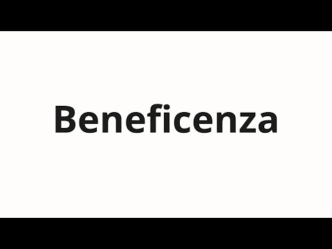 How to pronounce Beneficenza