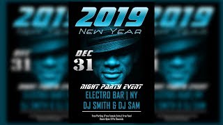 How to Design A New Year Flyer Photoshop Tutorial