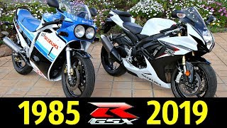 Мультфильм Suzuki GSXR 750 Эволюция 1985 2019 История Модели 