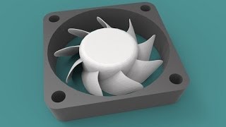Complete 3D modelling of CPU fan with AutoCAD