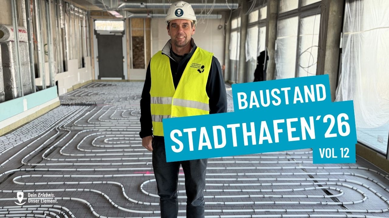Aktueller Baustand am neuen Stadthafen Leipzig | 10.02.2026