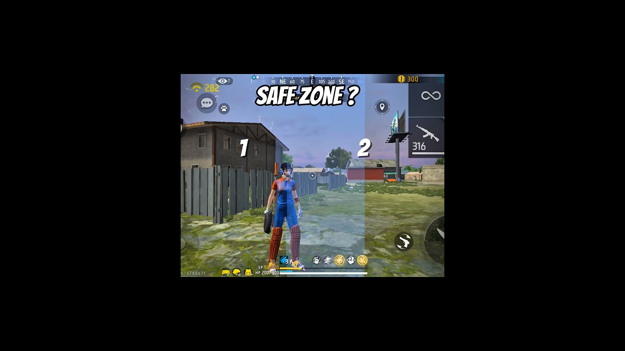 safe zone in free fire 🔥 1 or 2 