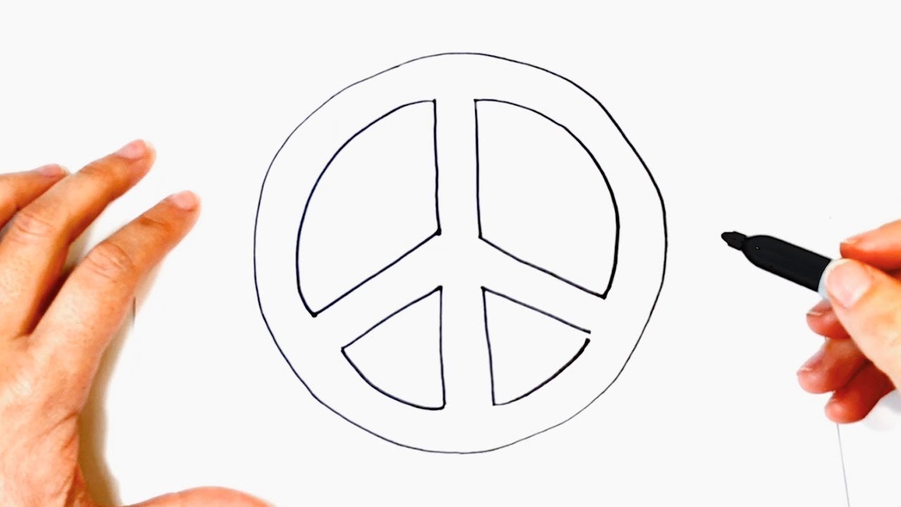 How to draw Peace Symbol  Peace Symbol Easy Draw Tutorial