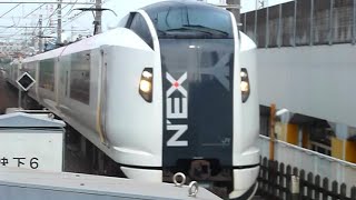 E259系特急成田エクスプレス3号 船橋駅朝ﾗｯｼｭ時間帯通過