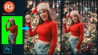 How To Change Background || Christmas photo editing || Photoshop Tutorial screenshot 3