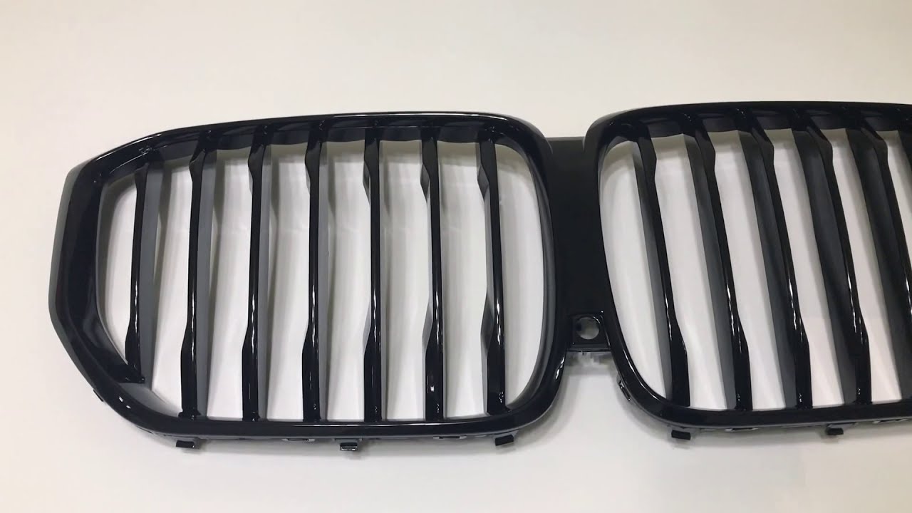 For BMW X5 G05 Glossy Black Front Kidney Grille New 2019~ - YouTube