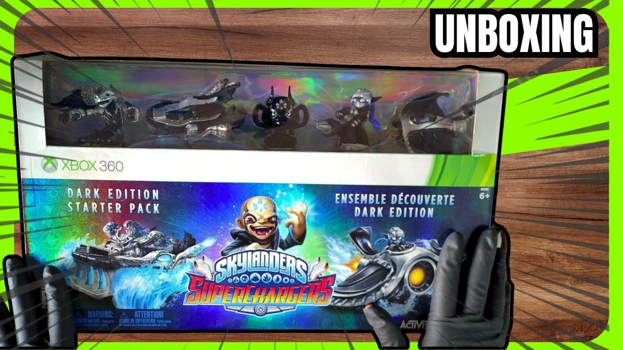 Unboxing Starter Pack Skylanders Superchargers Dark Edition Xbox 360