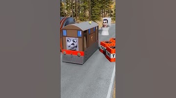 Skibidi Toilets & Speakermans VS BOLLARD BARBIE AND GIANT Chain Crush Car in BeamNG.drive