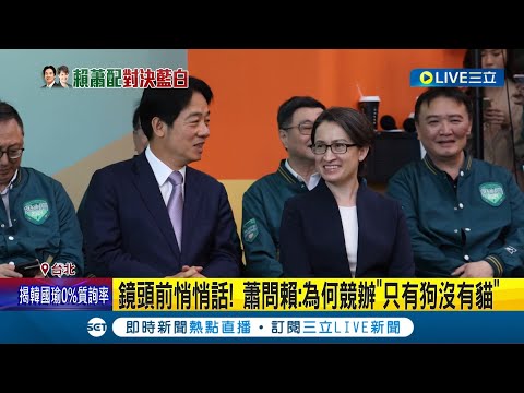 賴清德內政歷練完整.蕭美琴國際觀"互補性高"! "台灣戰貓"副手 蕭美琴: 外交如貓小心翼翼 范世平"兩人有10種互補特質"｜記者 游任博 黃彥傑｜【LIVE大現場】20231120｜三立新聞台