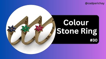 How To Design Colour Stone ring In 3d || Gemvision Matrix 9 Tutorial #30