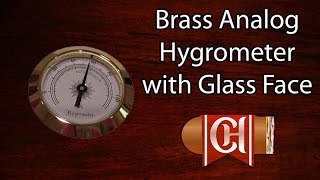 Brass Analog Hygrometer with Glass Face