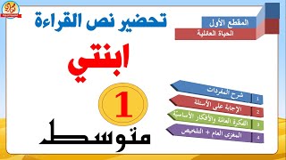 تحضير نص القراءة ابنتي للسنة الأولى متوسط 1am