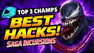 Top 3 MVPs Cosmic Champions! INSANE Saga Incursions Damage with BEST Hacks! INSANE DAMAGE MCOC
